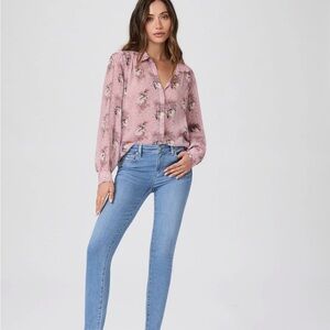 PAIGE Women's Sky Blue Skinny Jeans